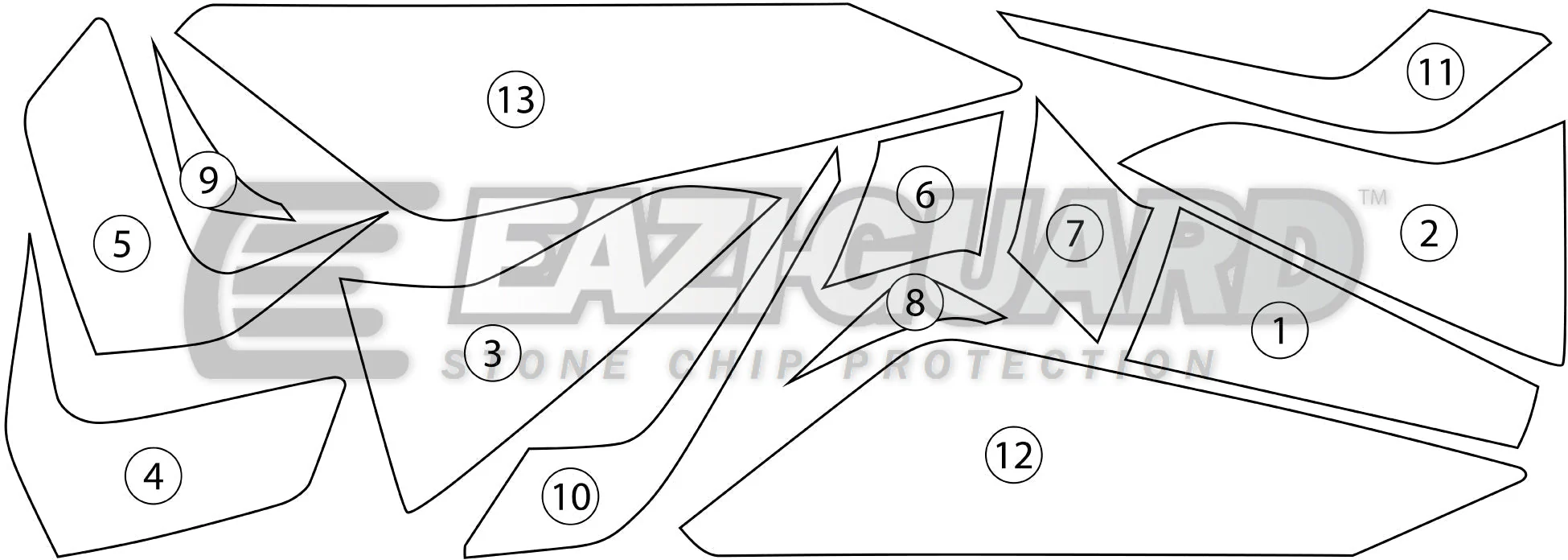 Eazi-Grip Stone Chip Protection Kit | Clear - Matte | KTM 790 Duke 2018>Current - Image 2