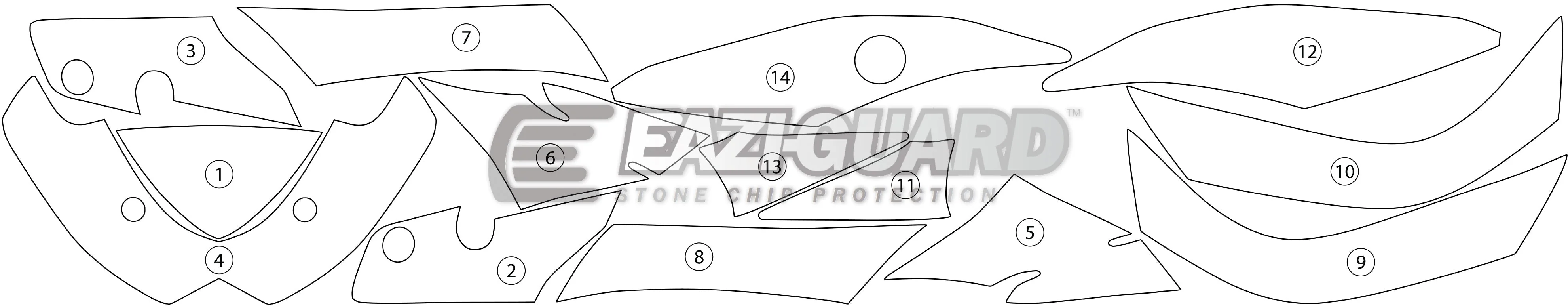 Eazi-Grip Stone Chip Protection Kit | Clear - Matte | Suzuki GSX-R1000 2009>2016 - Image 2