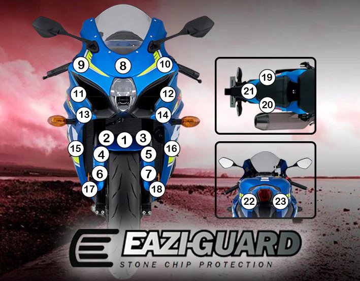 Eazi-Grip Stone Chip Protection Kit | Clear - Matte | Suzuki GSX-R1000 2017>Current