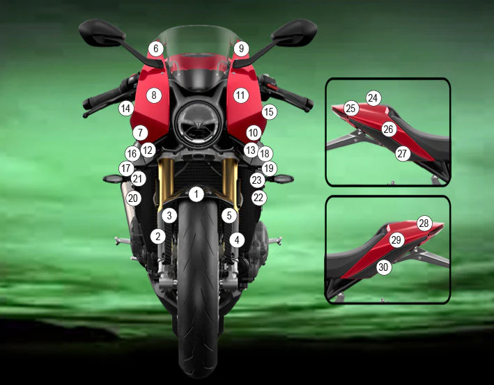 Eazi-Grip Stone Chip Protection Kit | Clear - Matte | Triumph Speed Triple 1200 RR 2022>Current