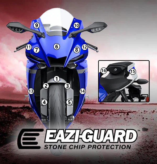 Eazi-Grip Stone Chip Protection Kit | Clear - Matte | Yamaha YZF-R1/M 2020>Current
