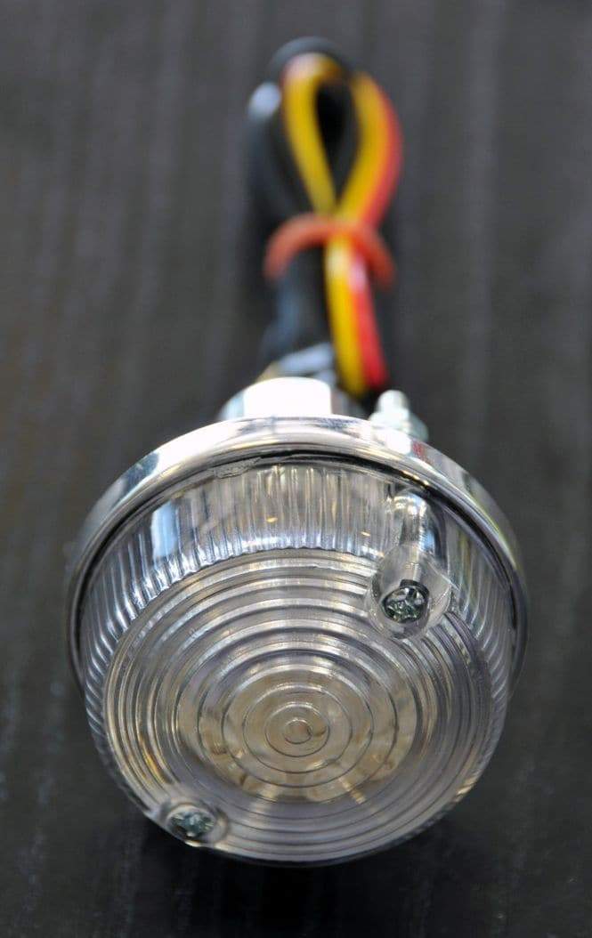Ermax LED Round Rear Tail Light Pair | Clear