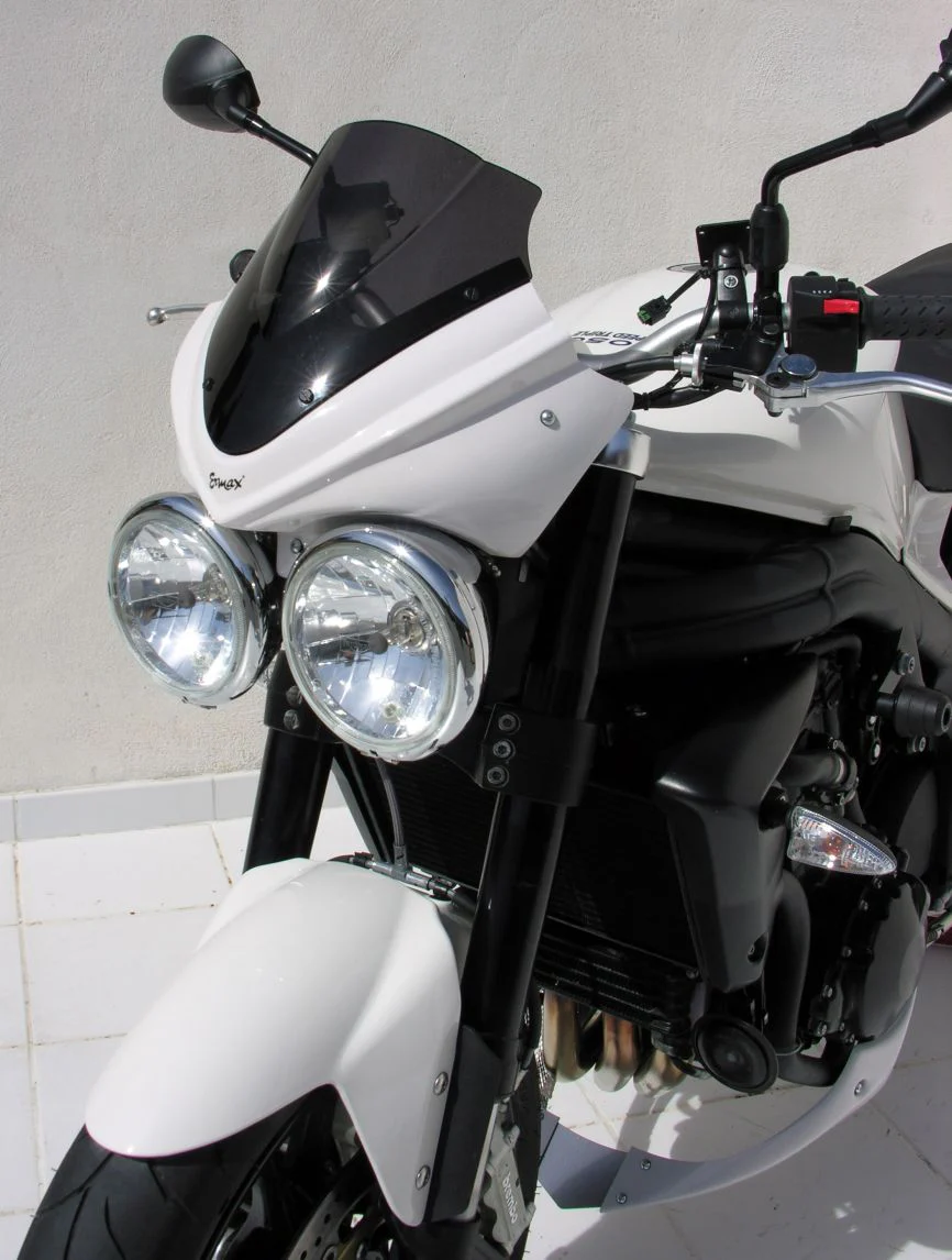 Ermax Nose Fairing | Fusion White with Dark Smoke Screen | Triumph Speed Triple 1050 2008>2010 - Image 2
