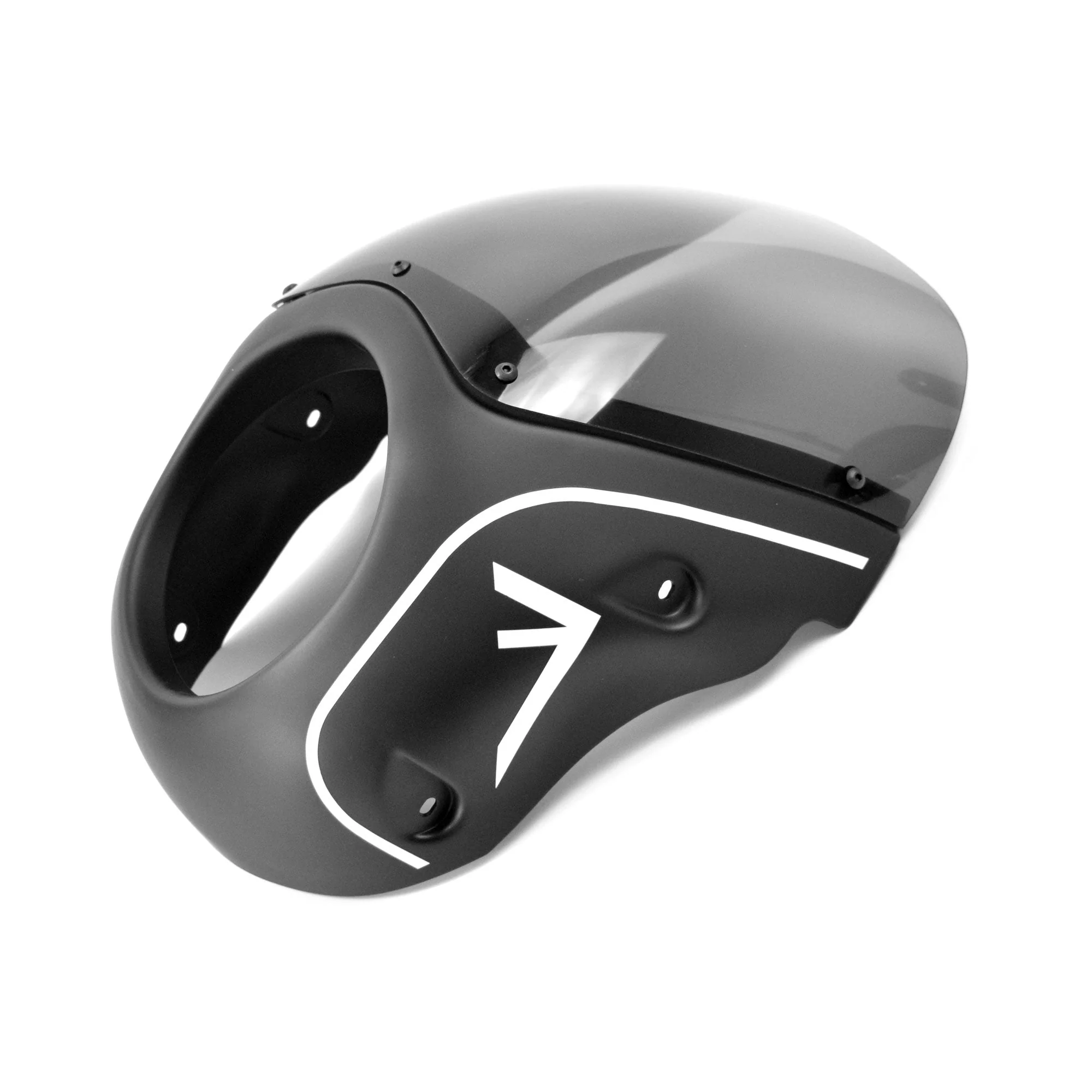 Ermax Nose Fairing | Matte Jet Black/Crystal White | Triumph Trident 660 2021>Current - Image 2