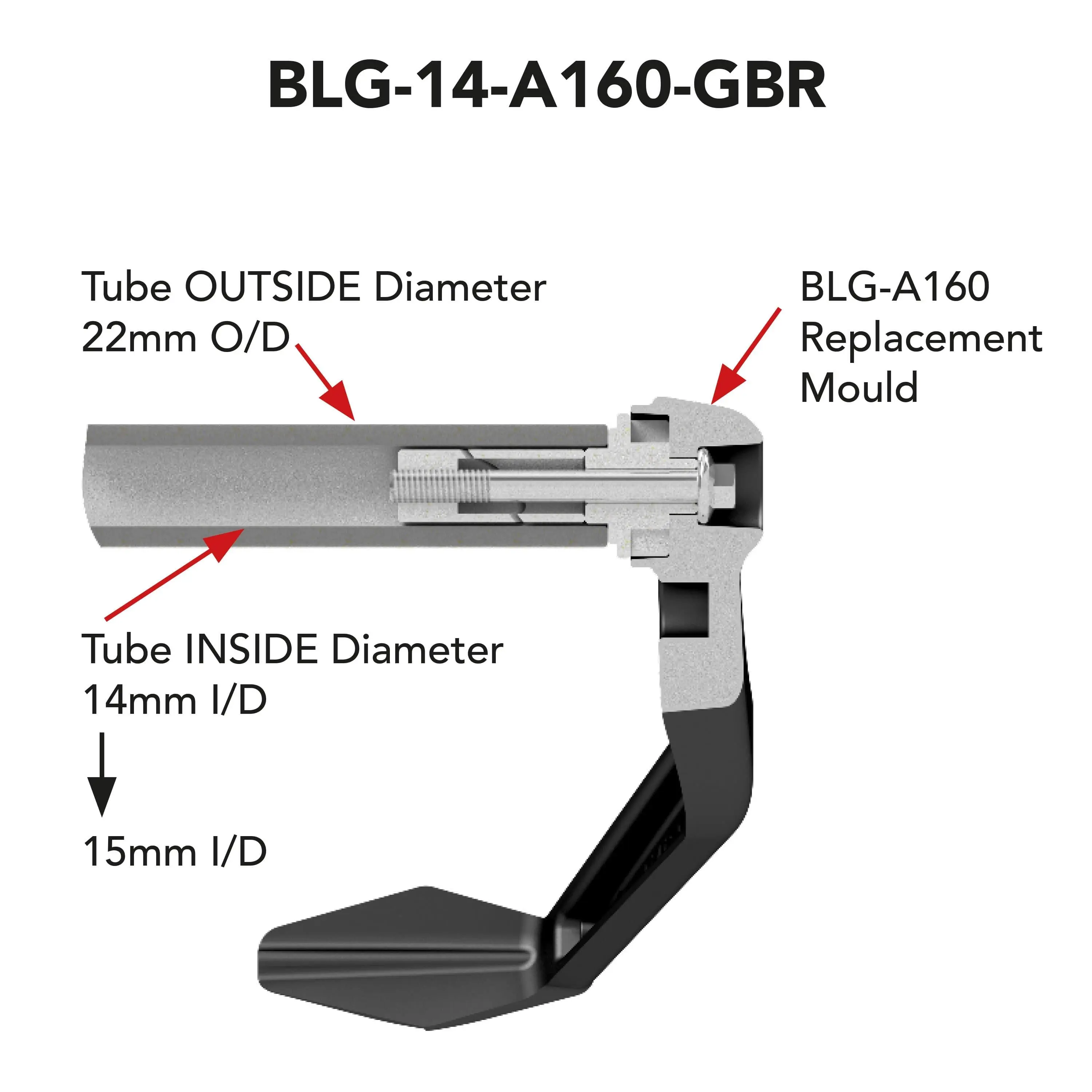 GBRacing Brake Lever Guard with 14mm Insert - Image 2