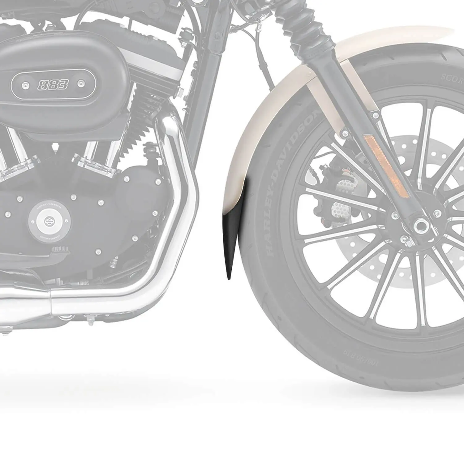 Pyramid Extenda Fenda | Matte Black | Harley Davidson Dyna Low Rider (FXDL) 1993>2009