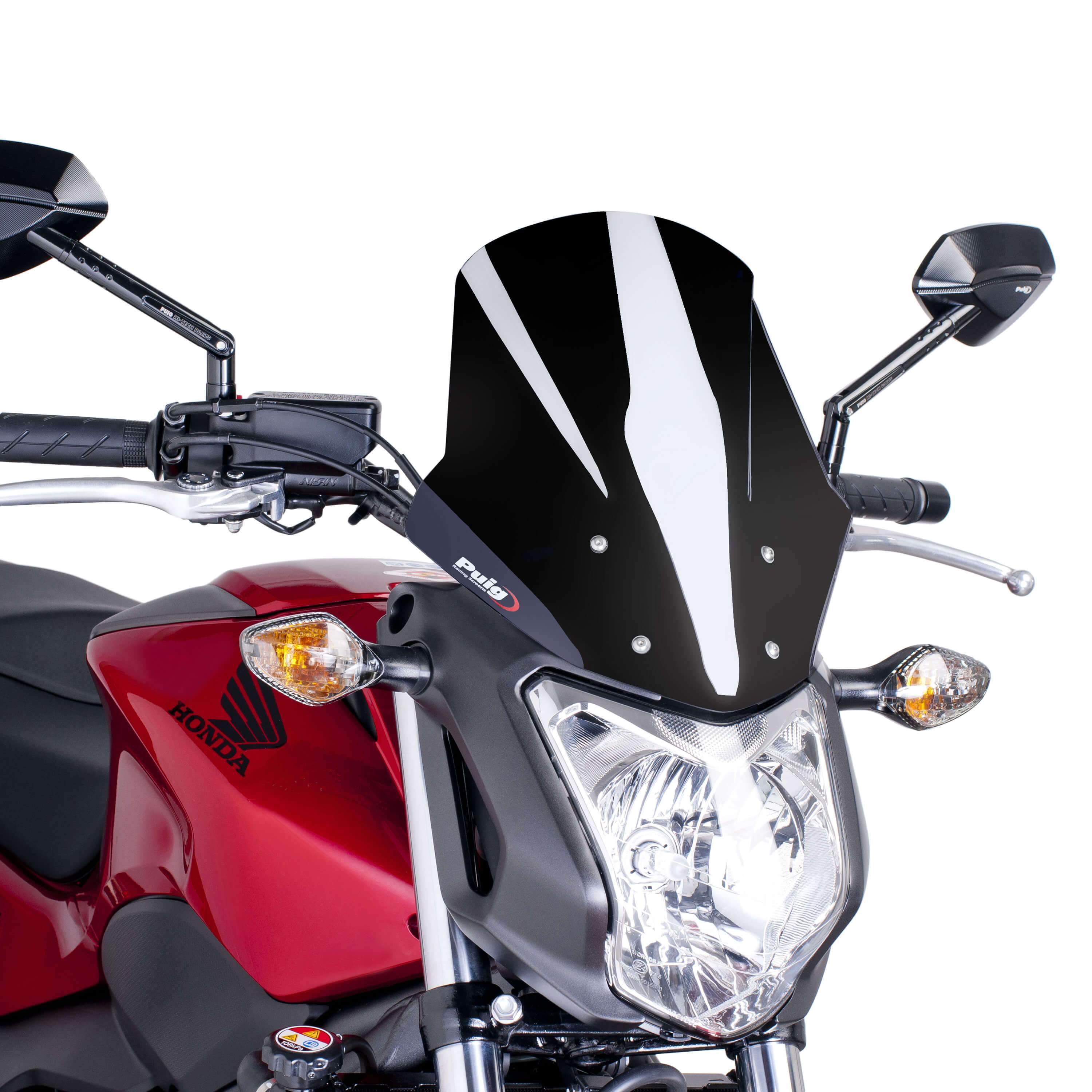 Puig Racing Screen | Black (Opaque) | Honda NC 750 S 2014>2020 - Image 2