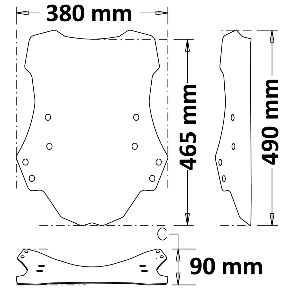 Isotta Medium Screen | Benelli TRK 502 2017-2024 - Image 5