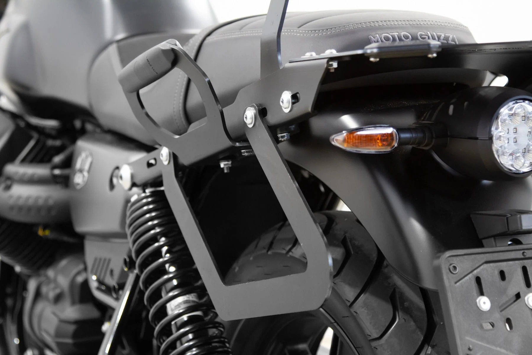 Isotta Side Bag Holders | Black | Moto Guzzi V7 Stone Centenario 2021>2022 - Image 4