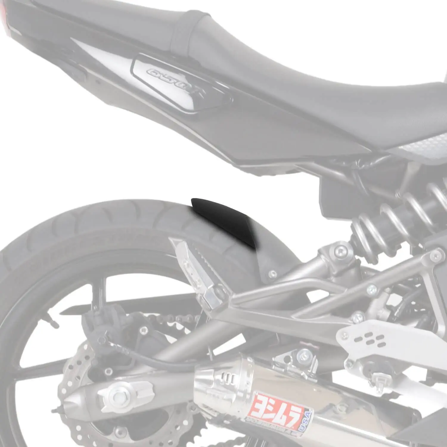 Pyramid Hugger Extension | Matte Black | Kawasaki ER-6N 2009>2011 - Image 3