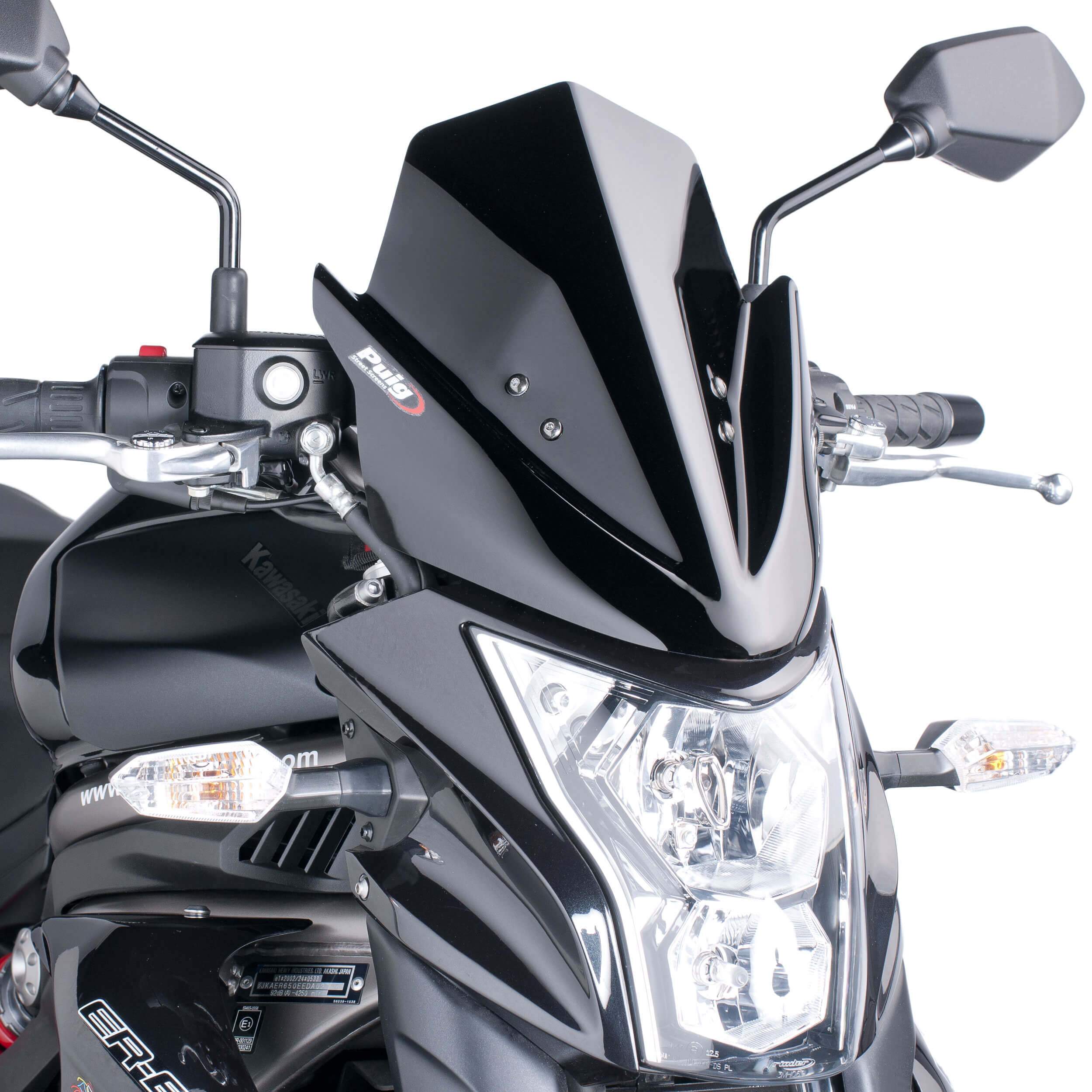 Puig Sport Screen | Black (Opaque) | Kawasaki ER-6N 2012>2016 - Image 2
