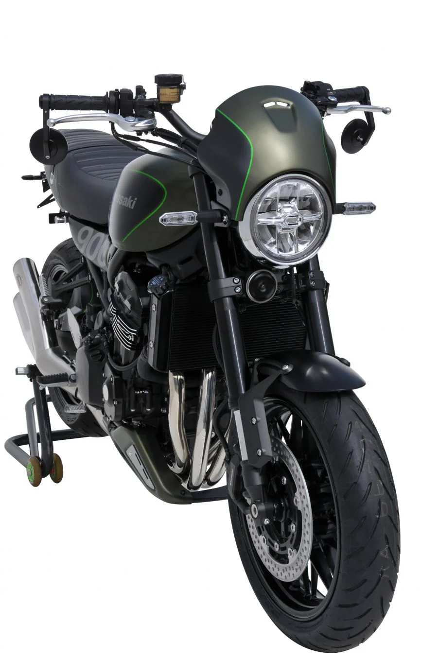 Ermax Nose Fairing | Matte Green/Matte Black/Lime Green | Kawasaki Z 900 RS 2017>Current - Image 3