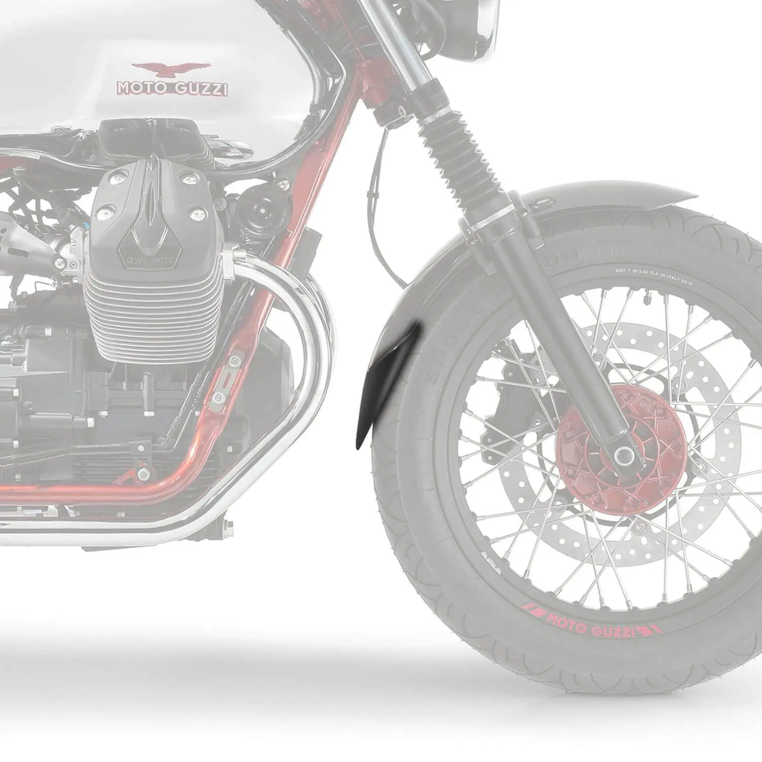 Pyramid Extenda Fenda | Matte Black | Moto Guzzi V7 II Clubman Racer 2015>2017