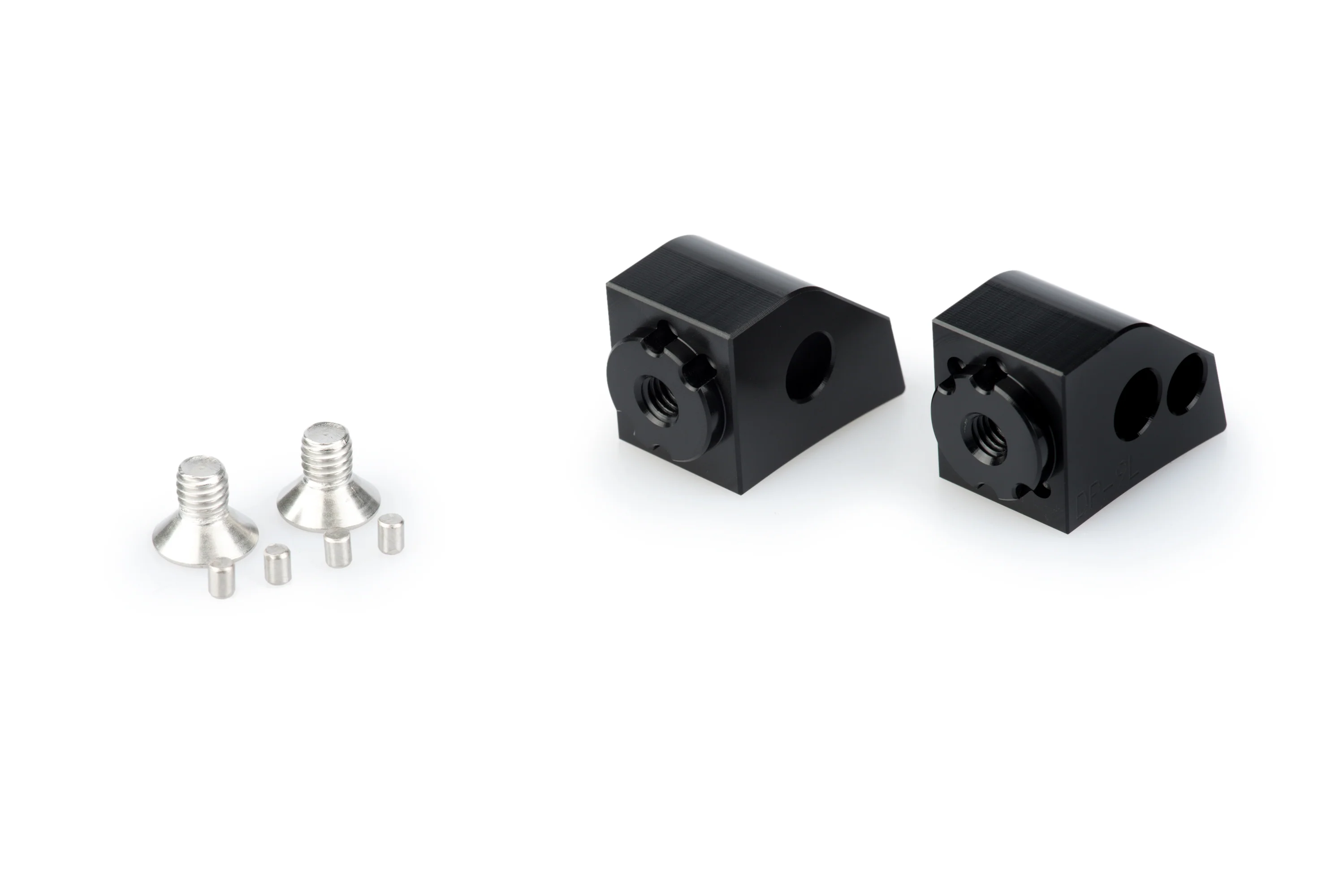 Puig Adjustable Passenger Footpeg Adaptor | Black | Fits Various Honda Models