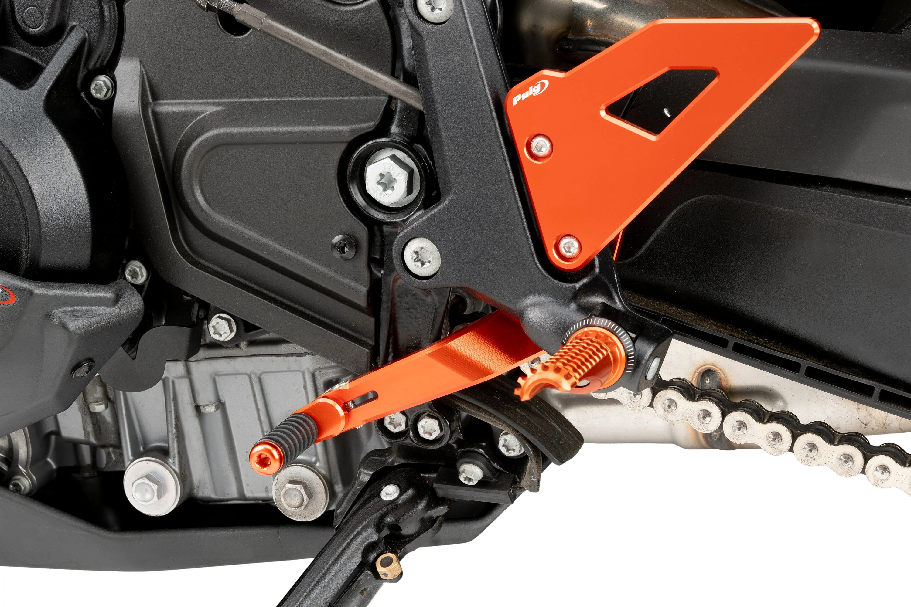 Puig Adjustable Rear Brake Lever | Orange | KTM 990 Duke/R 2024>Current