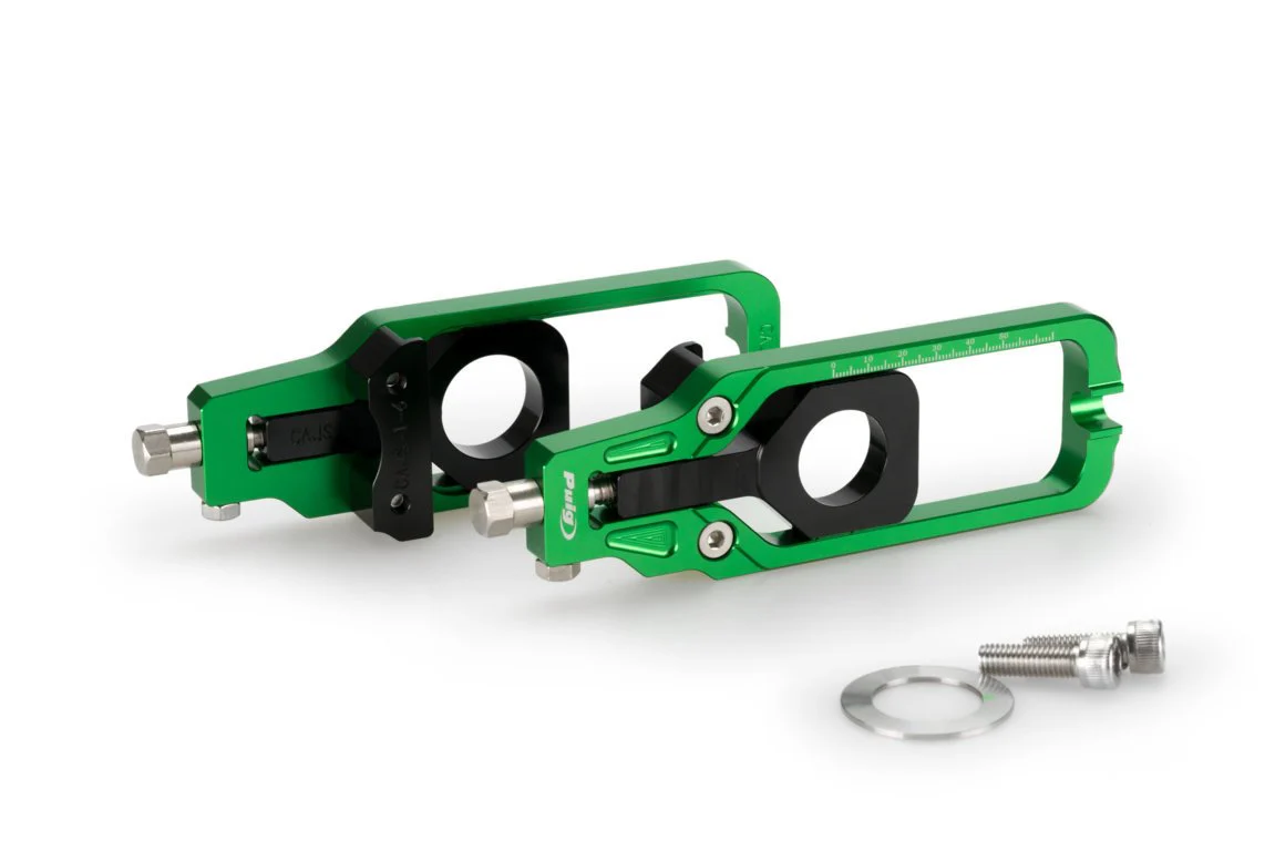 Puig Aluminium Chain Tensioner | Green | Suzuki GSX-R1000 2009>2016