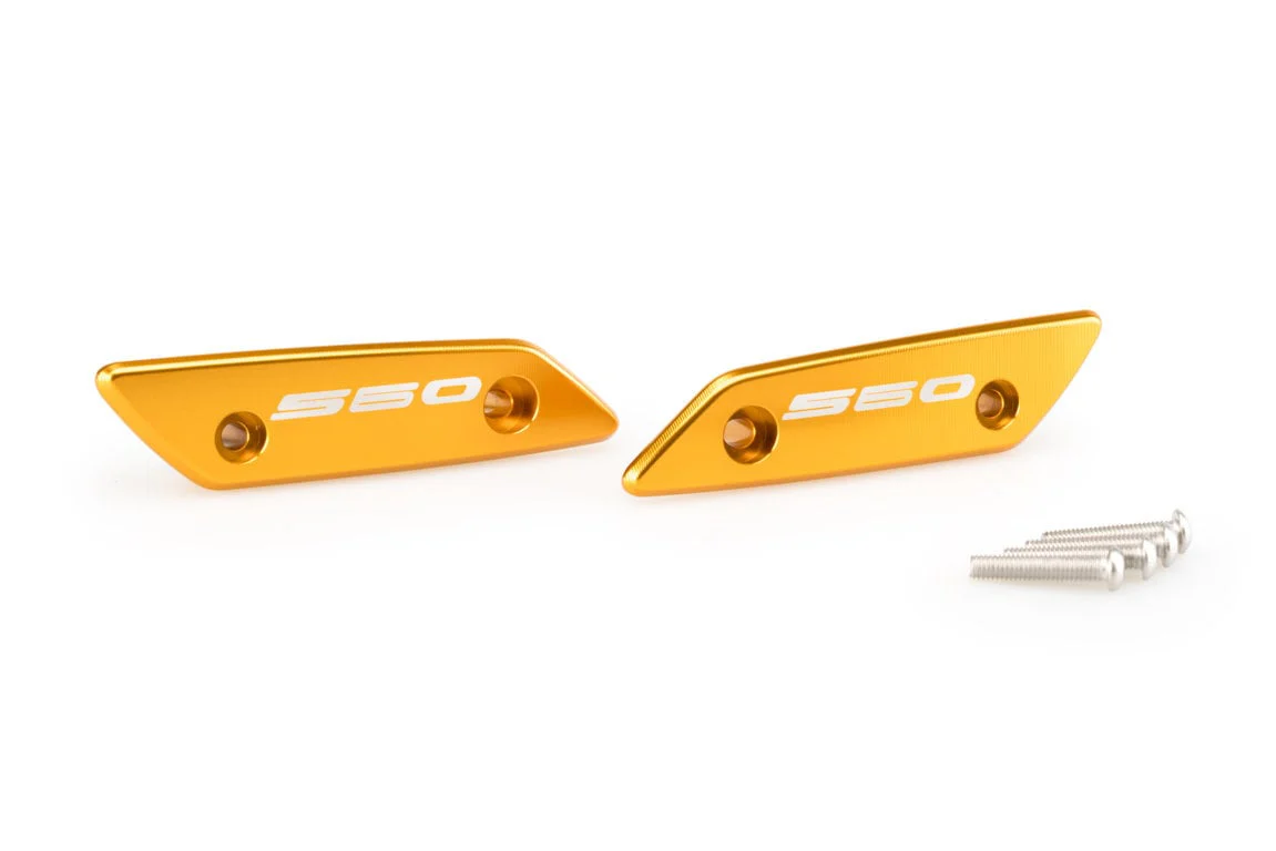 Puig Aluminium Mirror Caps | Gold | Yamaha TMAX 560 2022>2024