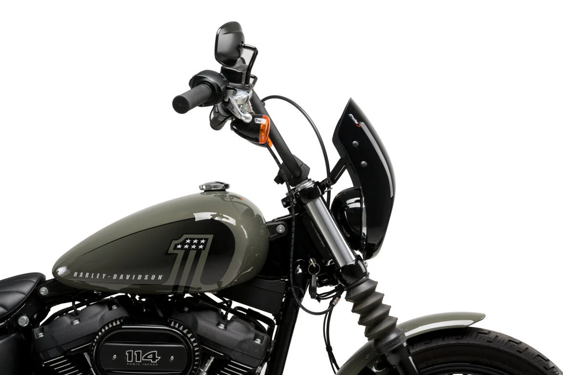 Puig Anarchy Screen | Black | Harley Davidson Softail Street Bob (FXBB) 2021>Current - Image 3