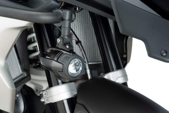 Puig Beam 1.0 Auxiliary Lights to fit 23-25 mm Engine Bars | Black - Image 3