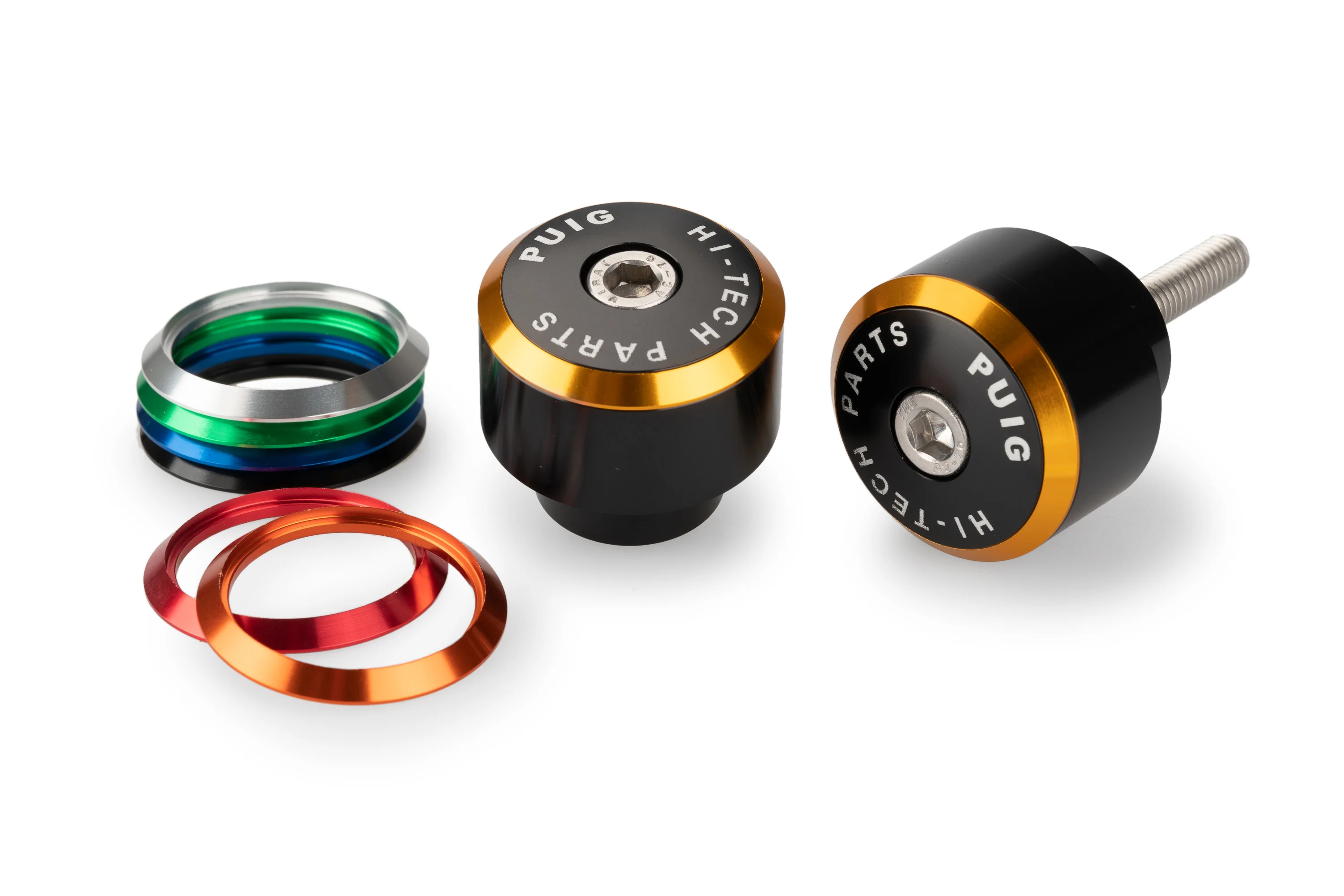 Puig Balance Bar Ends | Black w/ Coloured Rings | Fits Various Honda Models