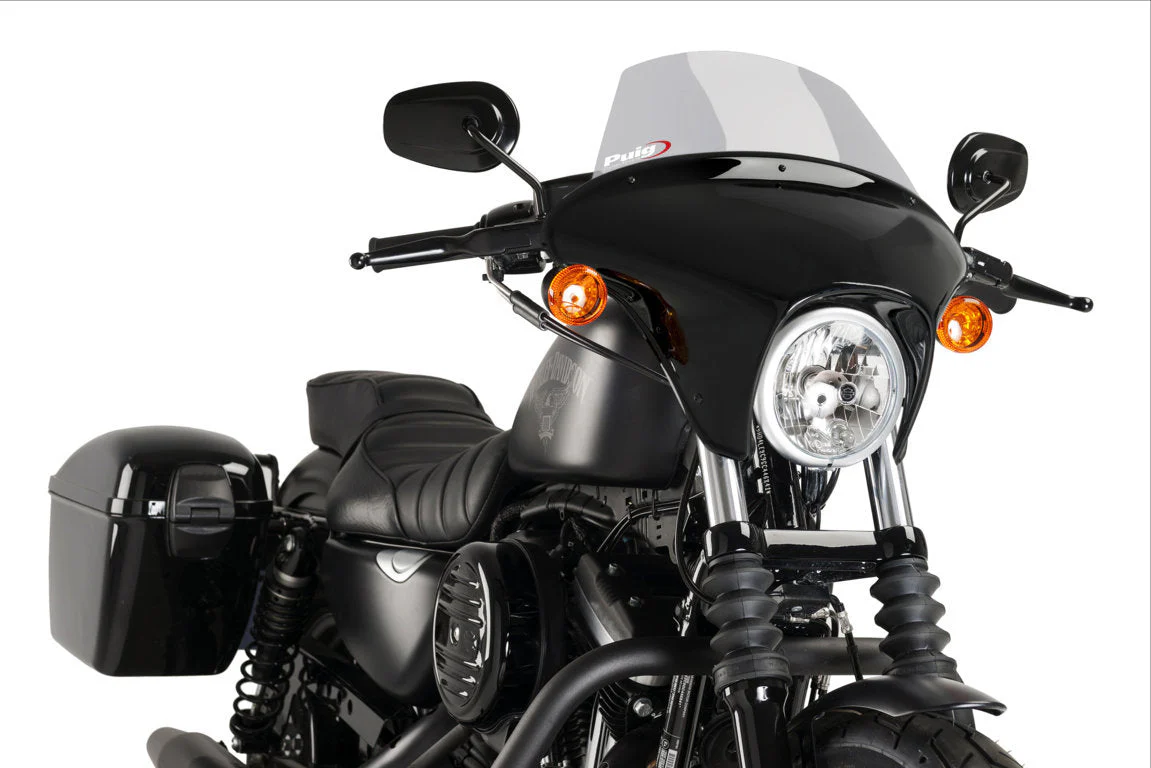 Puig Batwing SML Touring Screen | Light Smoke | Harley Davidson Sportster Iron (XL883N) 2009>2019
