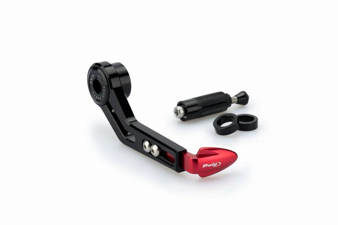 Puig Brake Lever Protector - Fits Hollow Handlebars 13-18mm Internal Diameter | Red