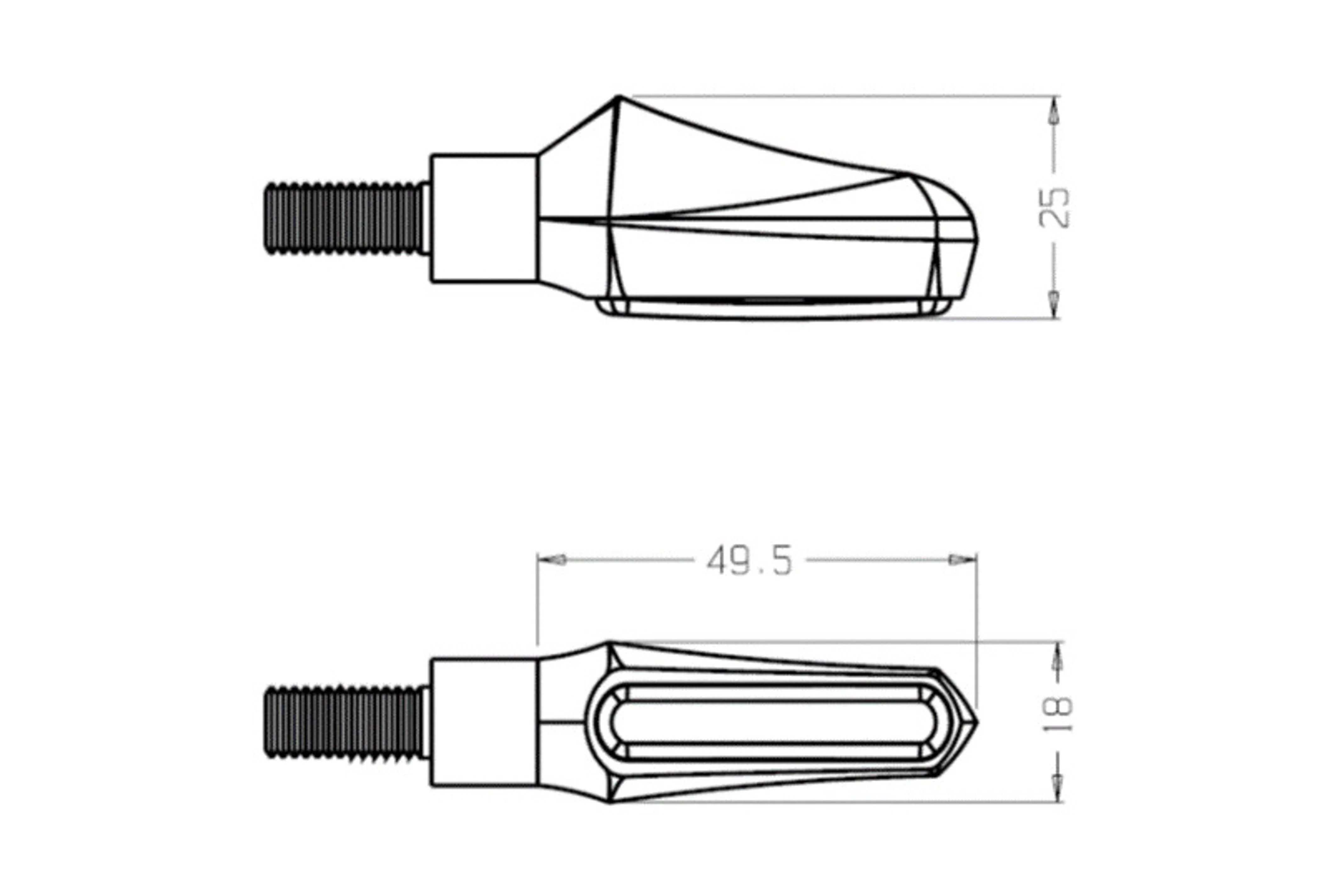 Puig Curve Rear Brake + Indicators + Running Lights | Black - Image 3