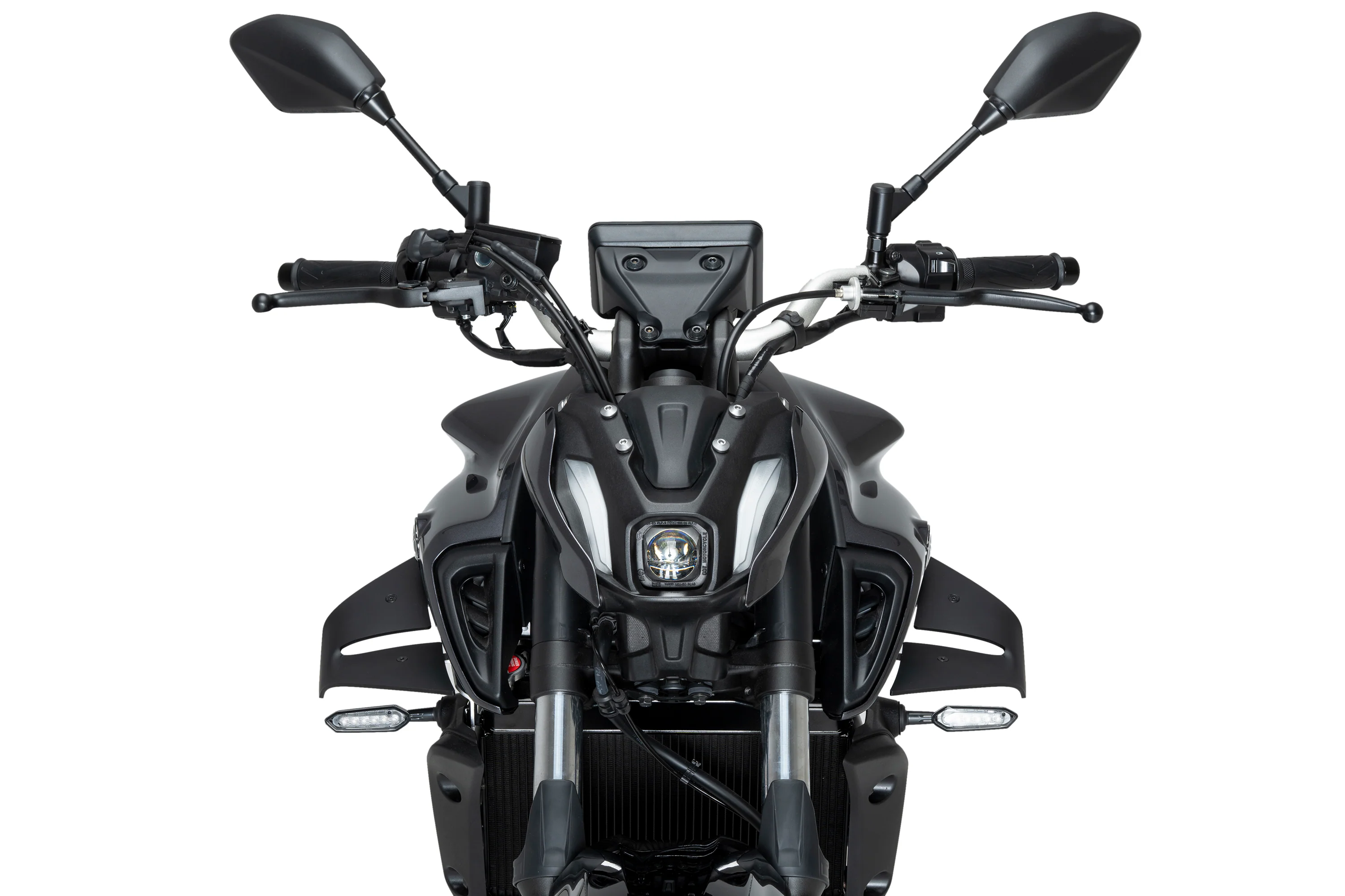 Puig D12 Side Downforce Wings | Matte Black | Yamaha MT-07 2021>2024 - Image 2