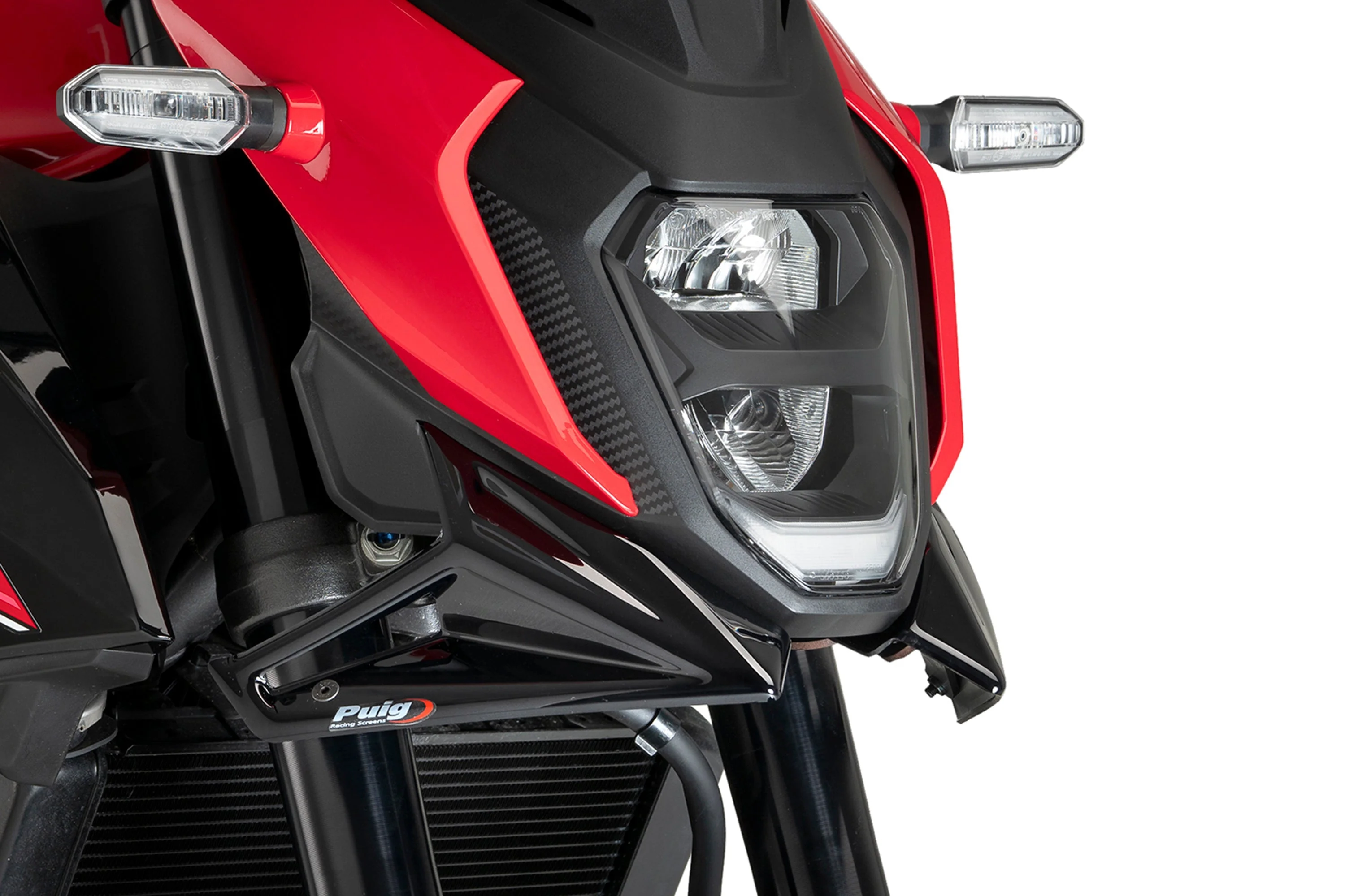 Puig Front Downforce Wings | Gloss Black | Honda CB500 Hornet 2024>Current