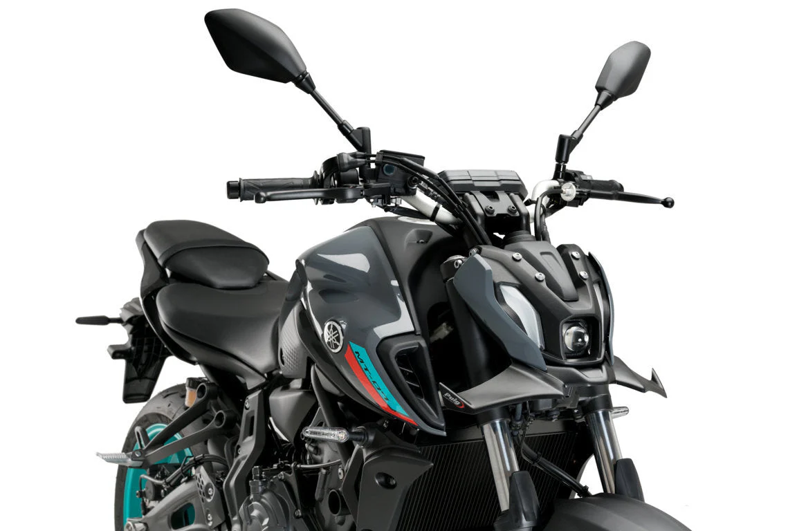 Puig Front Downforce Wings | Matte Black | Yamaha MT-07 2021>2024
