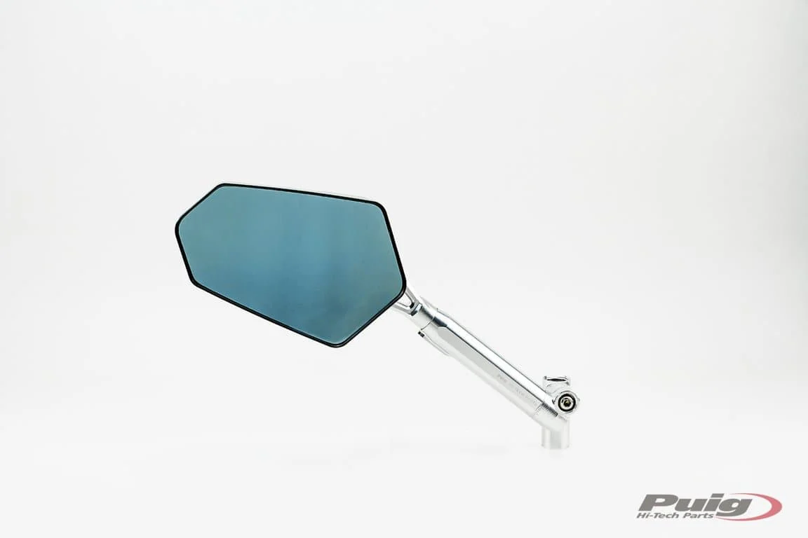 Puig Explorer Mirror Left - M10 Fitment | Aluminium/Black - Image 2