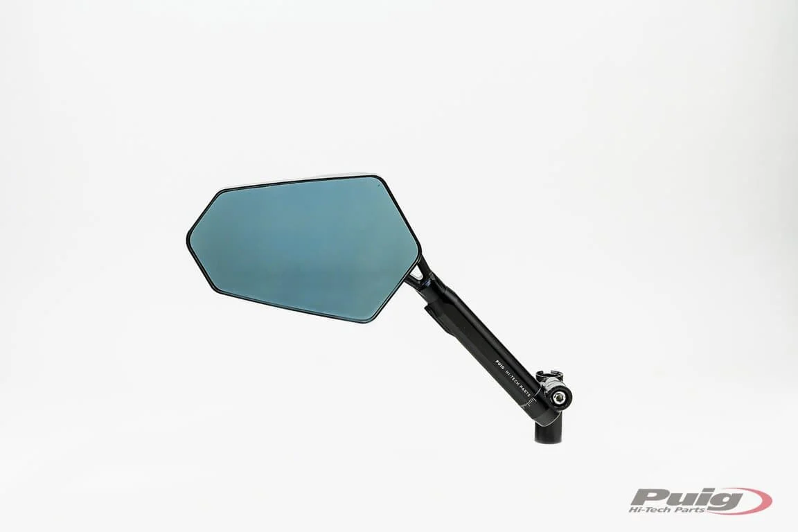 Puig Explorer Mirror Left - M10 Fitment | Black/Black - Image 2