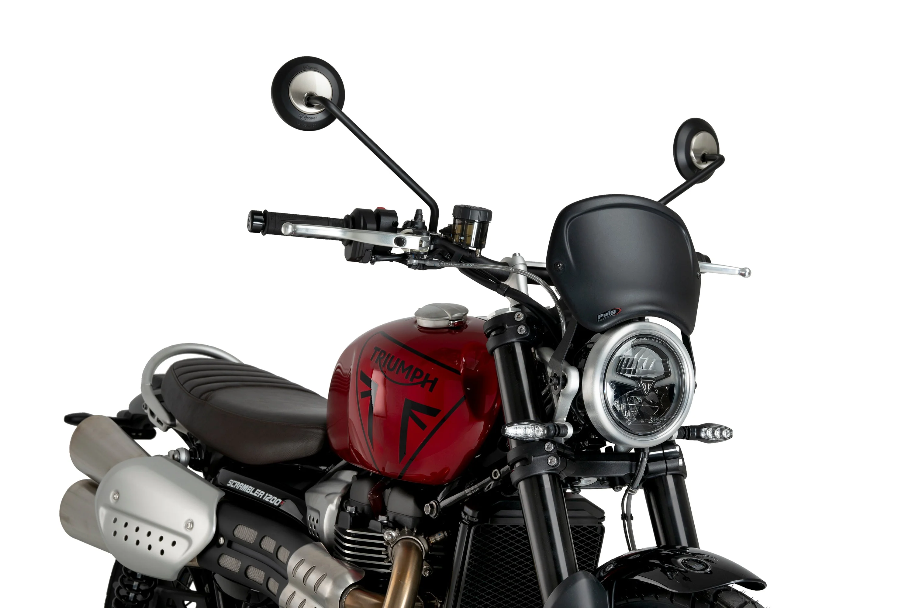 Puig Fly Screen (ABS) | Matte Black | Triumph Scrambler 1200X 2024>Current