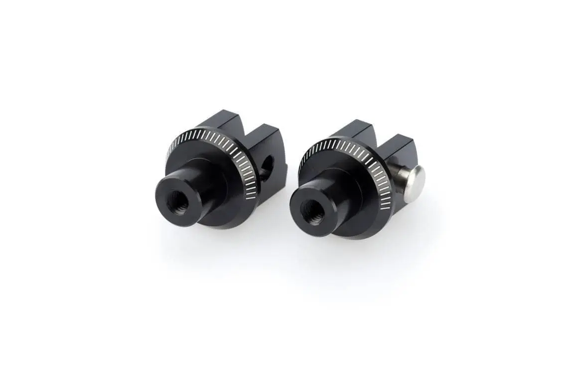 Puig Footpeg Adaptors Passenger | Black | Yamaha Tracer 7 2020>Current