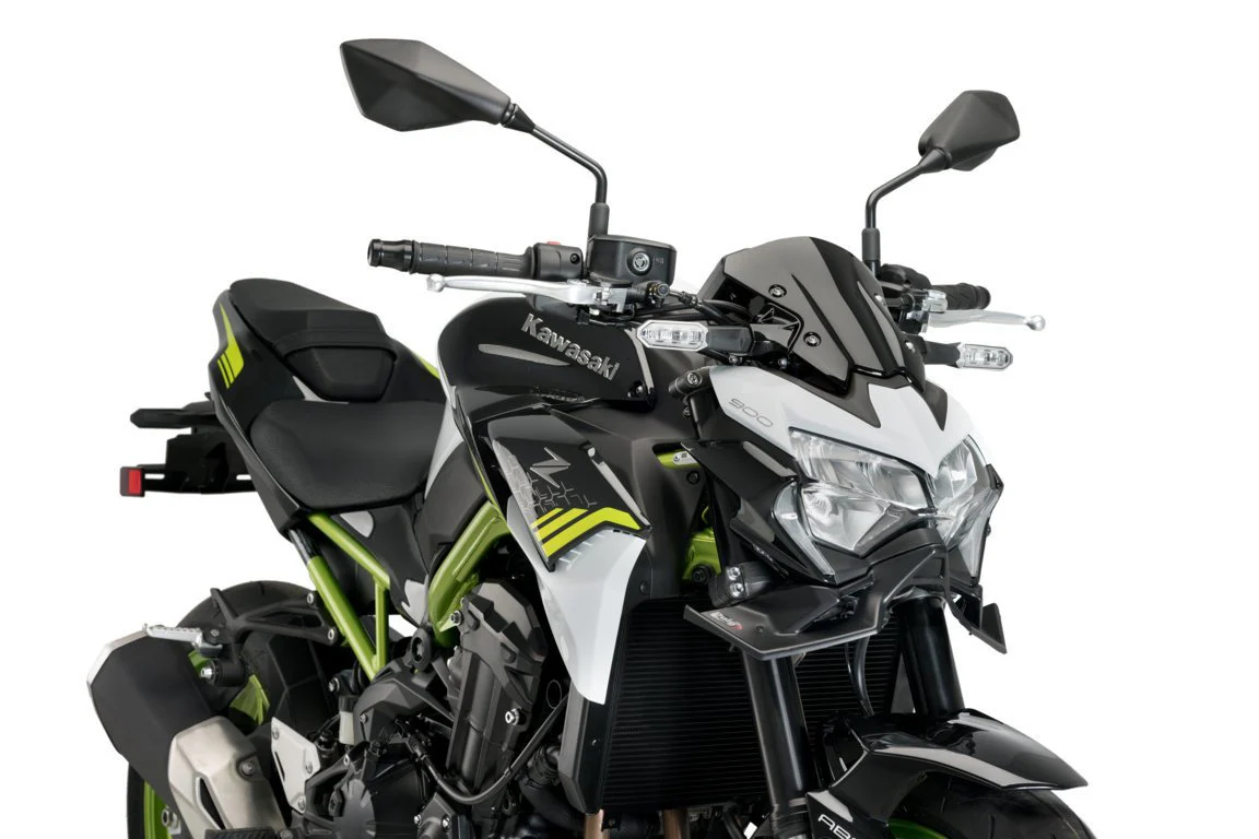Puig Front Downforce Wings | Black | Kawasaki Z 900 2020>2024