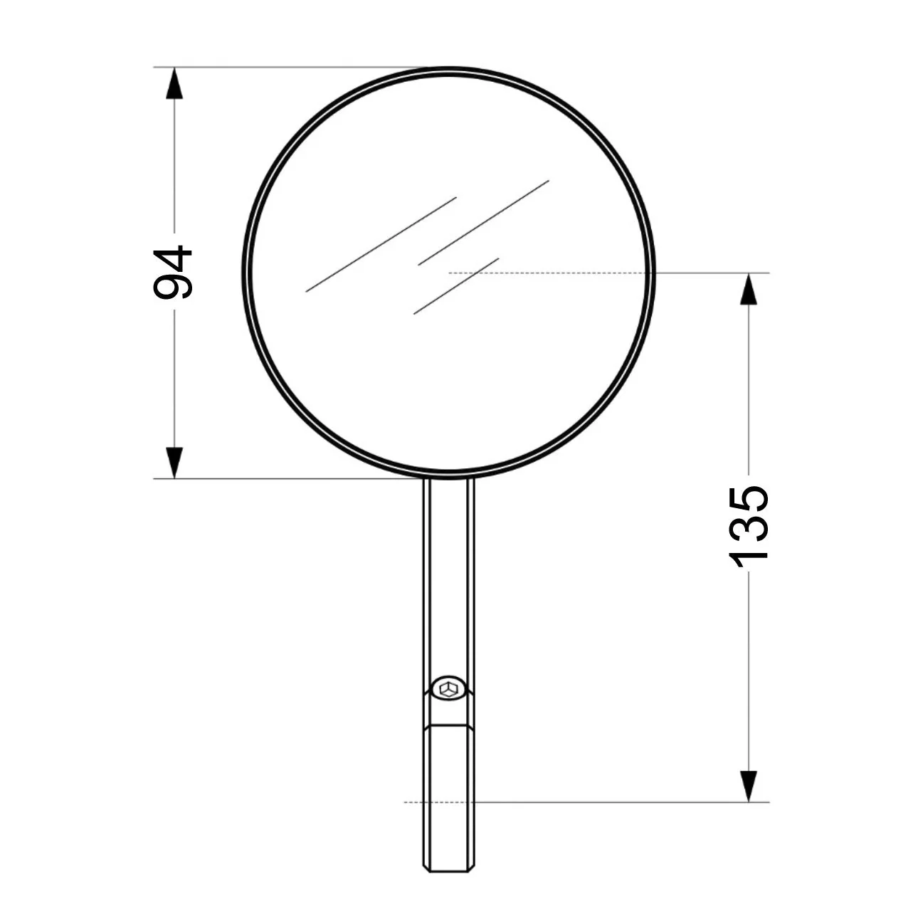Puig Grand Tracker Bar End Mirror | Black - Image 4