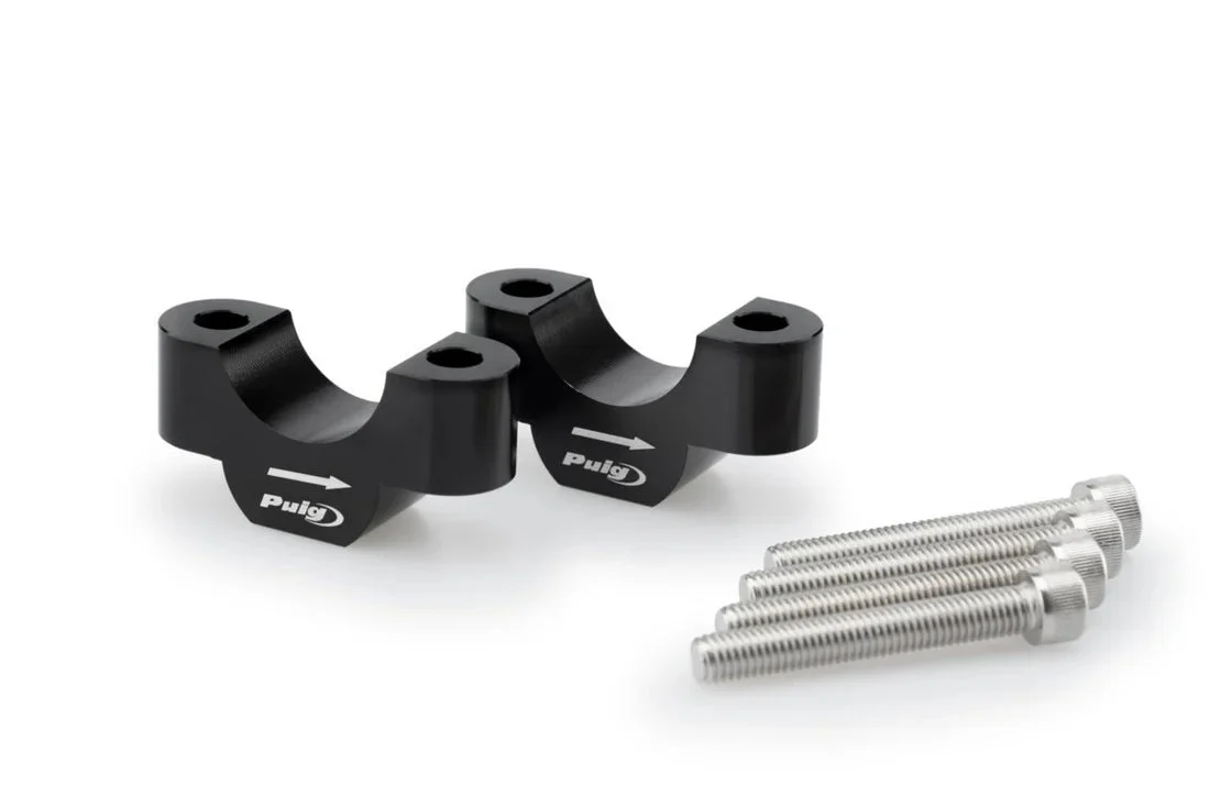 Puig Handlebar Risers - 20mm Rise | Black | BMW R 1300 GS 2023>Current