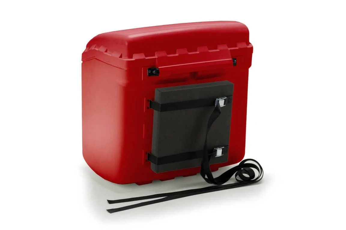 Puig Maxi Box 90L - With Lock and Fasten (Straps Included) | Red - Image 2