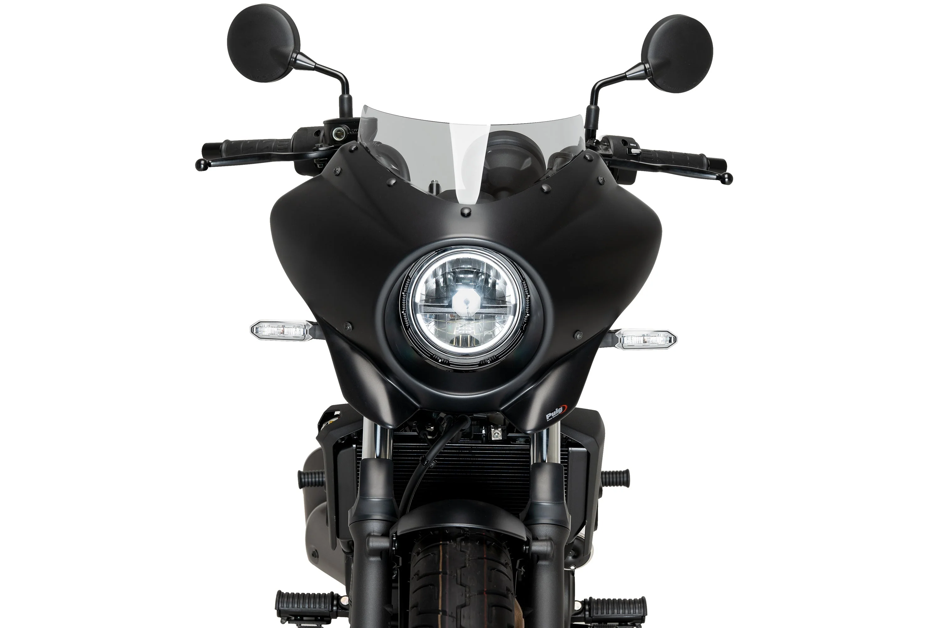 Puig Mirage Sport Screen | Gloss Black/Light Smoke | Kawasaki Eliminator 500 2024>Current - Image 2
