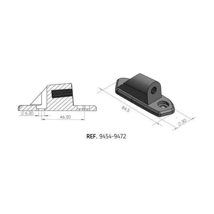 Puig Mirror Adaptor Right Side | Black | Suzuki GSX-R1000 2017>Current