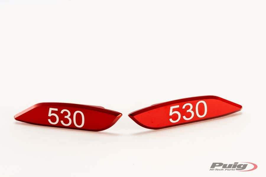 Puig Mirror Base Caps | Red | Yamaha TMAX 530 2012>Current