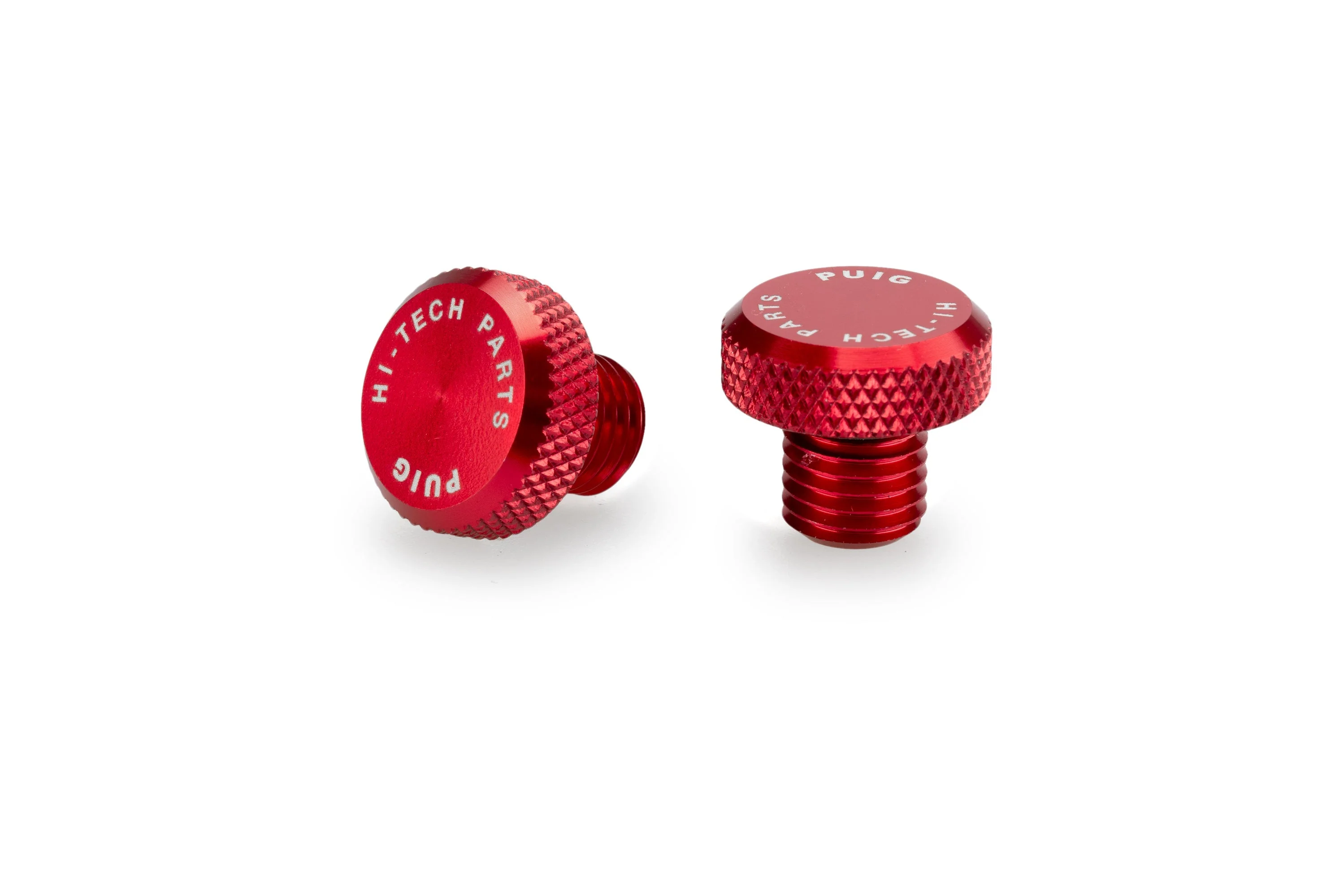 Puig Mirror Hole Screw Plugs | M10/125 LH & RH Threads | Red