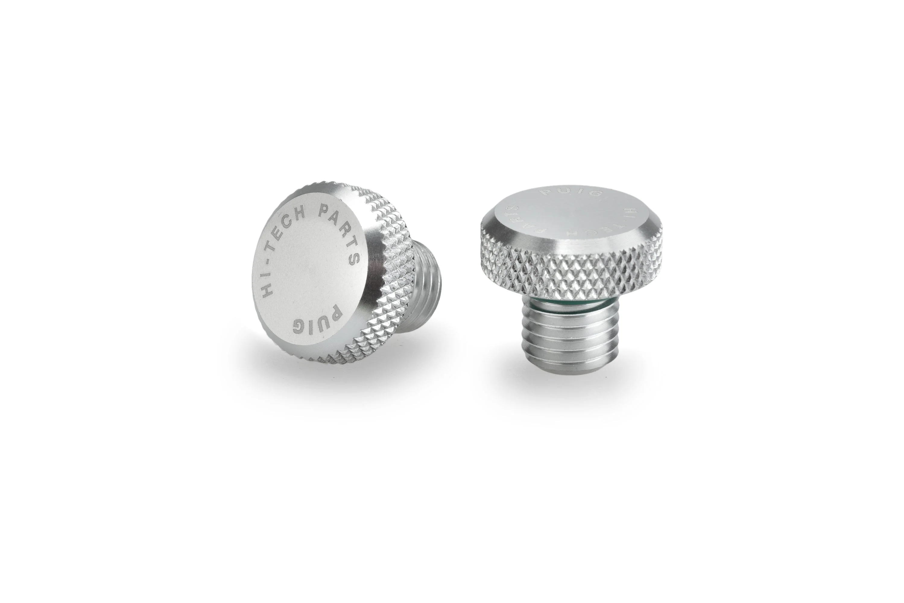 Puig Mirror Hole Screw Plugs | M10/125 LH & RH Threads | Silver