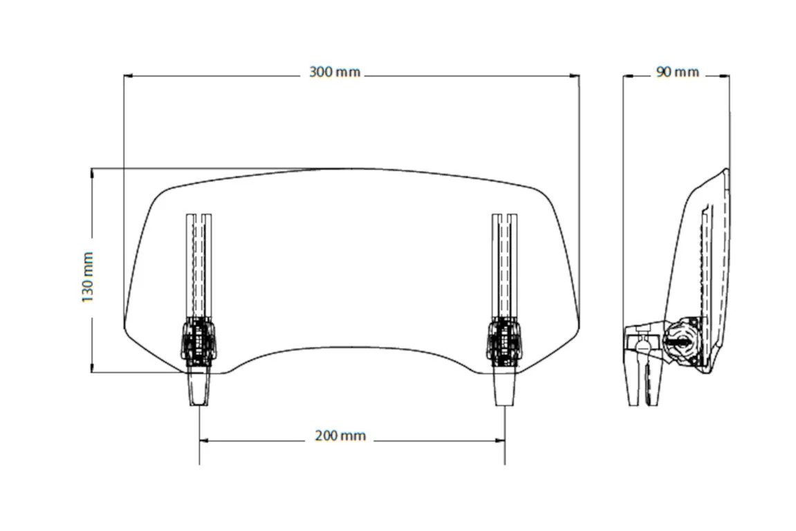 Puig Visor 2.0 - Clip On (300x130mm) | Clear - Image 6