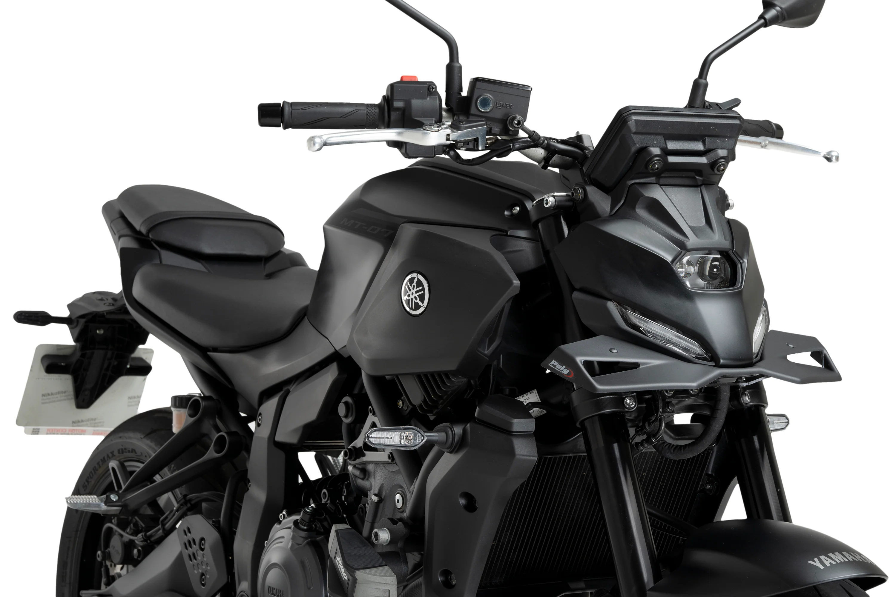 Puig Naked Front Downforce Wings | Matte Black | Yamaha MT-07 2025>Current - Image 2