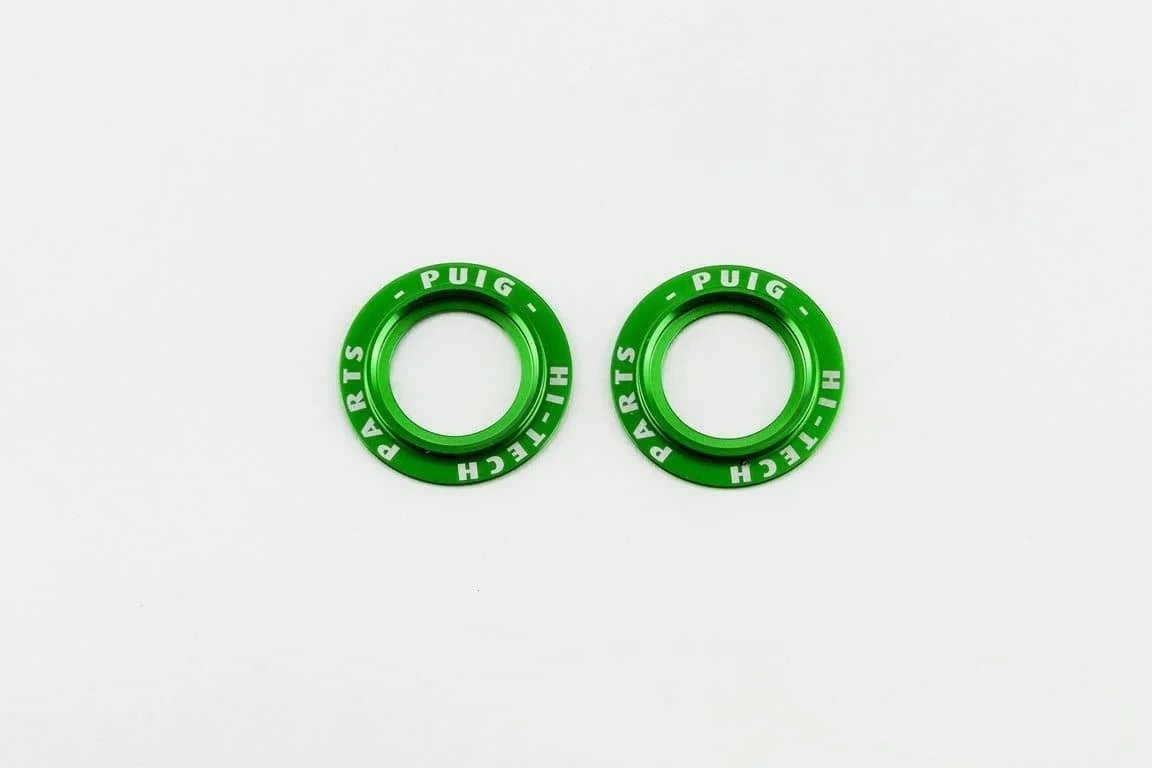 Puig PHB19 Fork/Swing Arm Protector Rings | Green