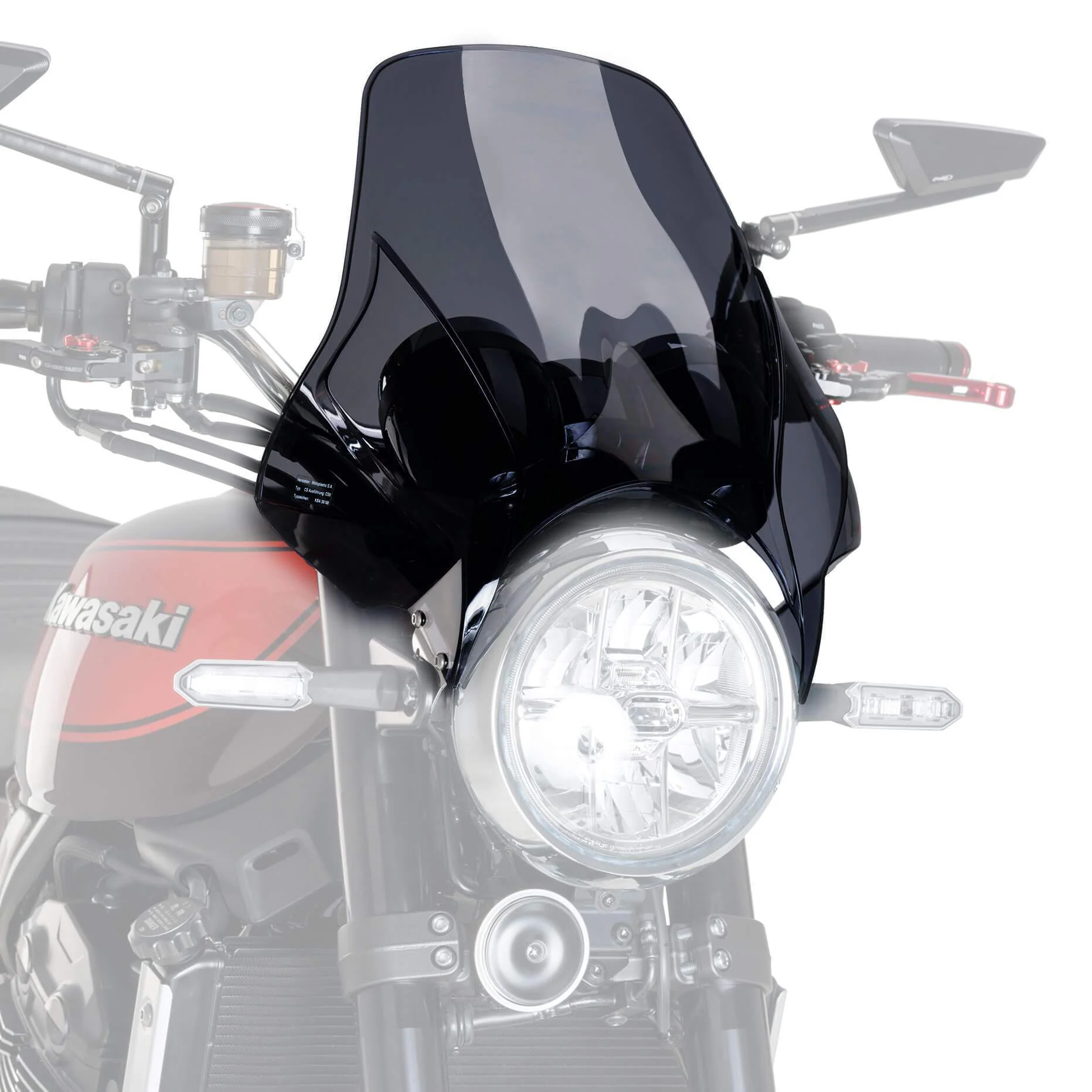 Puig Plus Universal Headlight Mounted Screen | Dark Smoke - Image 2