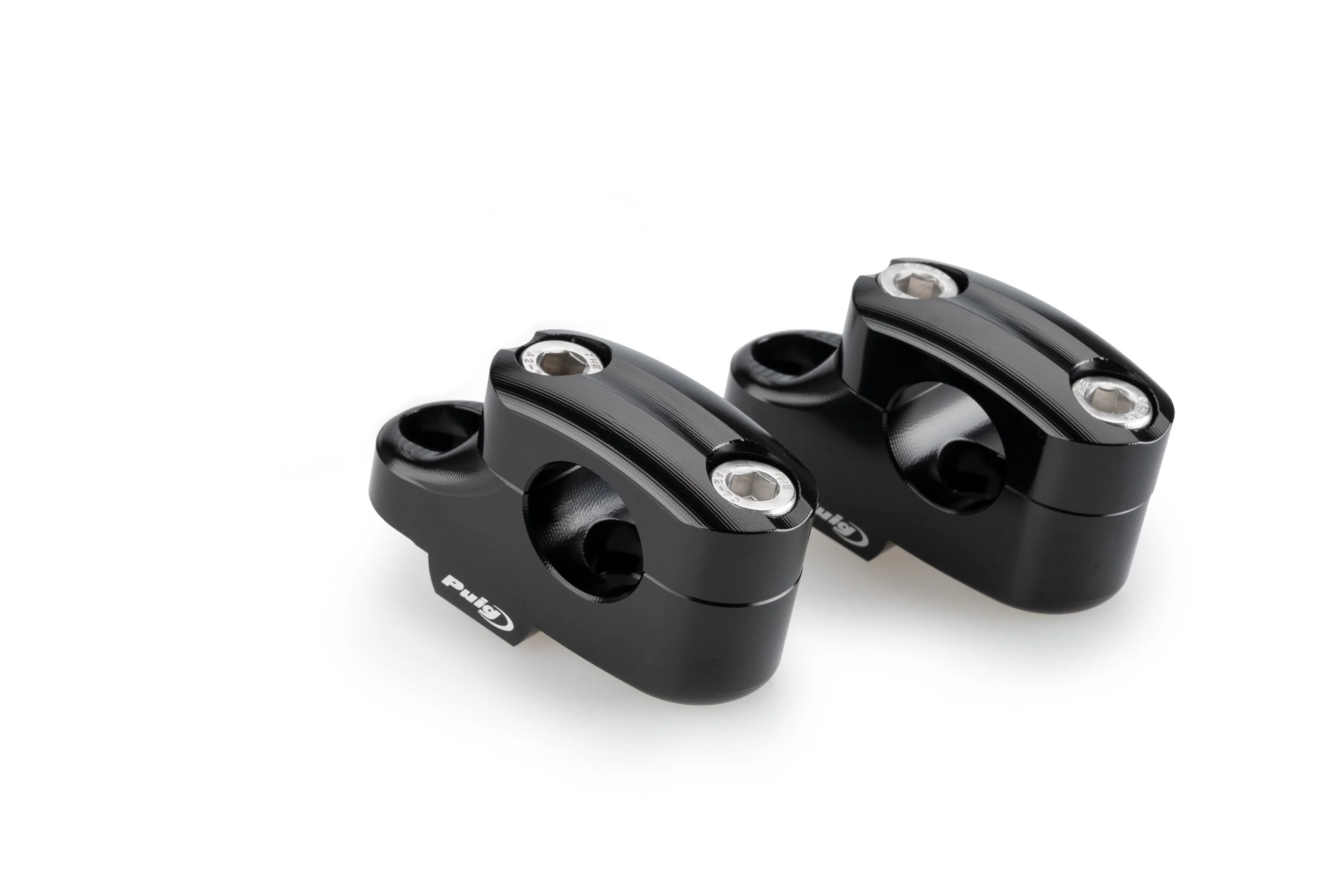 Puig Pullback Handlebar Risers - 20mm Rise/16mm Back | Black | BMW R 1300 GS 2023>Current