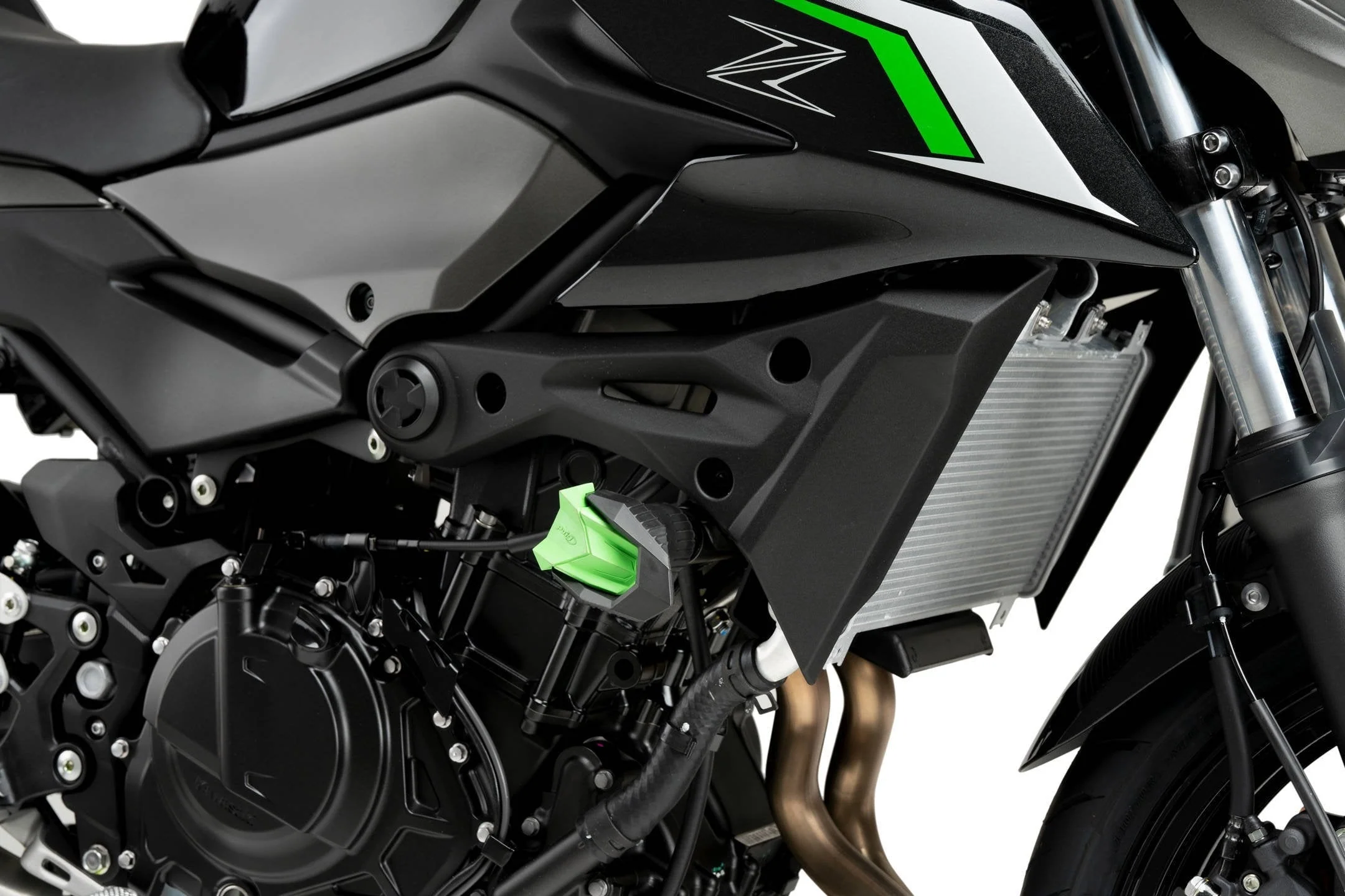 Puig R19 Frame Sliders | Black | Kawasaki Z 500 2024>Current