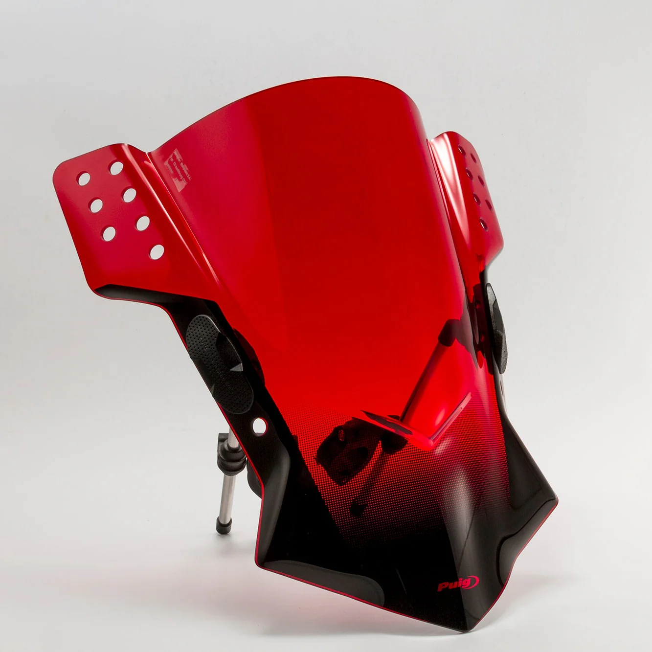 Puig Rafale Universal Handlebar Mounted Screen | Red